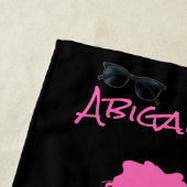 Persoonlijke Ierse danseres zwart en roze dans Strandlaken (In situ)