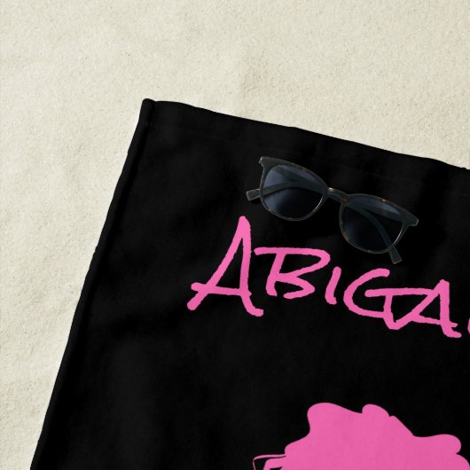 Persoonlijke Ierse danseres zwart en roze dans Strandlaken (In situ)