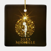 Persoonlijke Ierse dansfeestdag Keramisch Ornament (Achterkant)