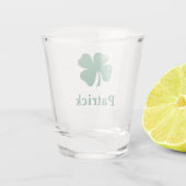 Persoonlijke Ierse groene klaver monogram naam Shot Glas (Achterkant)