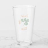 Persoonlijke Ierse luck Clover Beer Glass Tumbler (Achterkant)