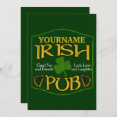 Persoonlijke Ierse pb-gebarentaal Kaart (Voorkant / Achterkant)