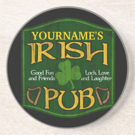 Persoonlijke Ierse pb-gebarentaal Zandsteen Onderzetter