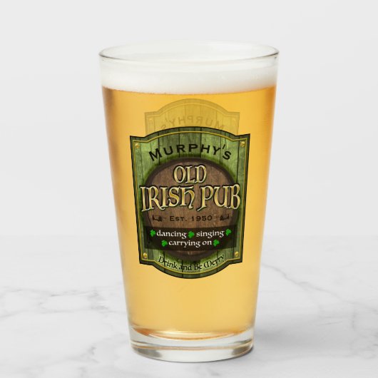 Persoonlijke Ierse pb-tekens Glas (Voorkant gevuld)