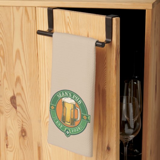 Persoonlijke Ierse Pubhanddoek - Douane Dishcloth  Theedoek (Derde Gevouwen)