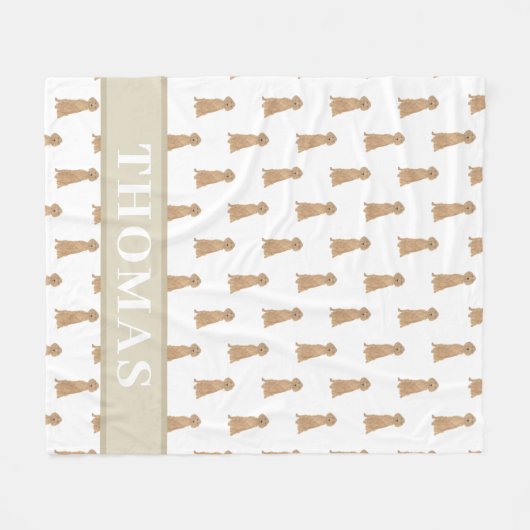 Persoonlijke Ierse Setter Fleece Deken (Voorkant (Horizontaal))