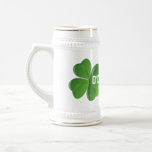 Persoonlijke Ierse St Patrick's day Bierpul (Links)