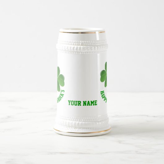 Persoonlijke Ierse St Patrick's day Bierpul (Center)