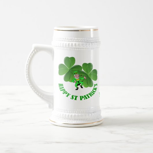 Persoonlijke Ierse St Patrick's day Bierpul (Links)
