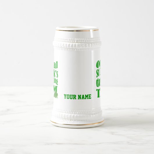 Persoonlijke Ierse St Patrick's day Bierpul (Center)