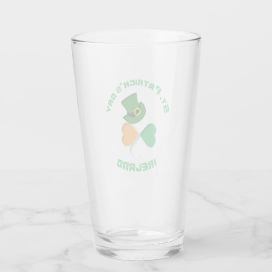 Persoonlijke Ierse St. Patrick's Day Glas (Achterkant)