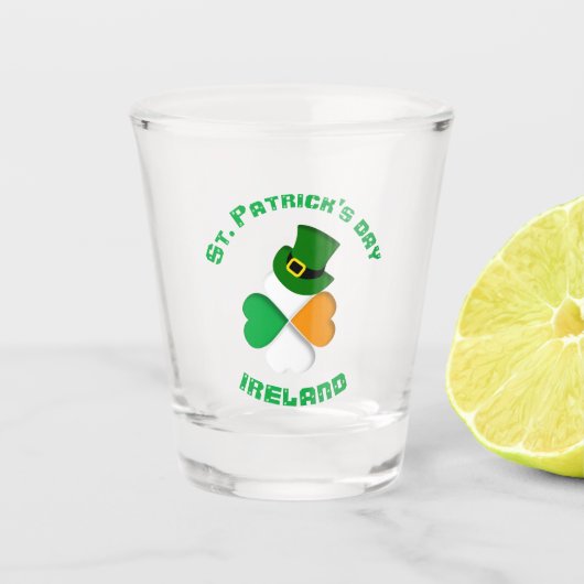 Persoonlijke Ierse St. Patrick's Day Shot Glas (Voorkant)