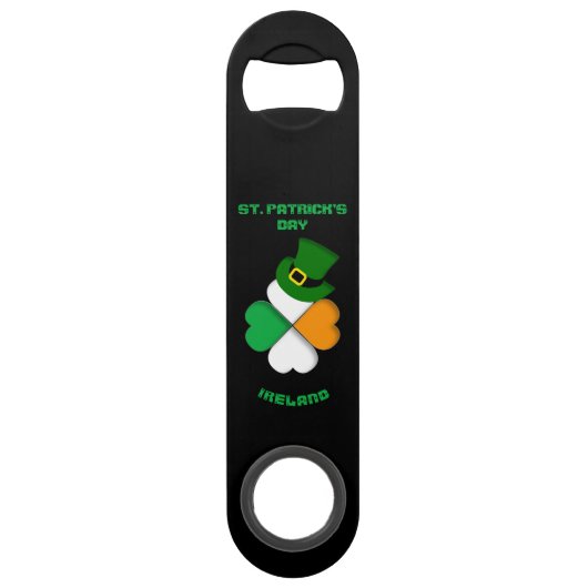 Persoonlijke Ierse St. Patrick's Day w/ Green pet Speed Flessenopener (Voorkant)