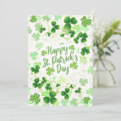 Persoonlijke Ierse zegeningen met St. Patrick's Da Feestdagenkaart (Staand voorkant)