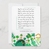 Persoonlijke Ierse zegeningen voor St. Patrick's D Feestdagenkaart (Achterkant)