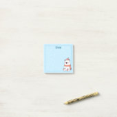 Persoonlijke Ijsbeer Met Hoed En Sjaal Post-it® Notes (Op bureau)