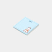 Persoonlijke Ijsbeer Met Hoed En Sjaal Post-it® Notes (Schuin)