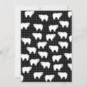 Persoonlijke ijsbeerkaarten op zwarte achtergrond bedankkaart (Achterkant)