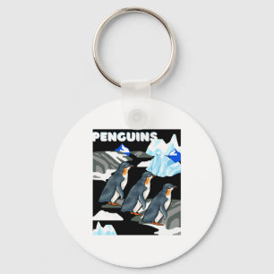 Persoonlijke Ijsberg Antarctische Pinguïn Heren T- Sleutelhanger