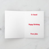 Persoonlijke ijshockey verjaardagskaart kaart (Binnen)