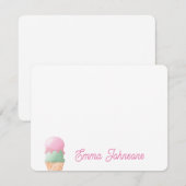 Persoonlijke ijskaart notitiekaartje (Voorkant / Achterkant)