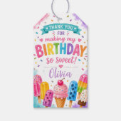 Persoonlijke Ijslolly Verjaardag Cadeaulabel (Voorkant)