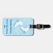 Persoonlijke ijsschaatsclub/adres bagagelabel (Voorkant horizontaal)