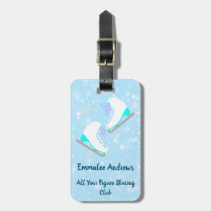 Persoonlijke ijsschaatsclub/adres bagagelabel