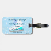 Persoonlijke ijsschaatsclub/adres bagagelabel (Achterkant horizontaal)