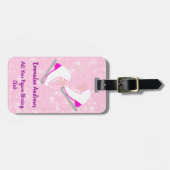 Persoonlijke ijsschaatsclub/adres bagagelabel (Voorkant horizontaal)