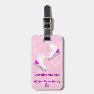 Persoonlijke ijsschaatsclub/adres bagagelabel