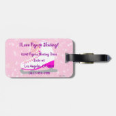 Persoonlijke ijsschaatsclub/adres bagagelabel (Achterkant horizontaal)