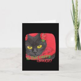 Persoonlijke Ik haat Kerst Grappige Zwarte Kat  Feestdagen Kaart