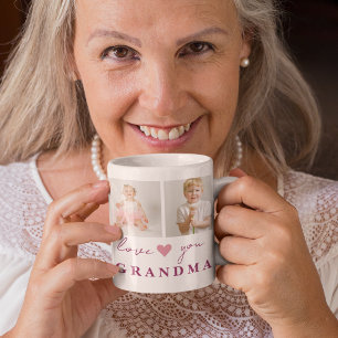 Persoonlijke 'Ik hou van je oma' koffiemok Tweekleurige Koffiemok