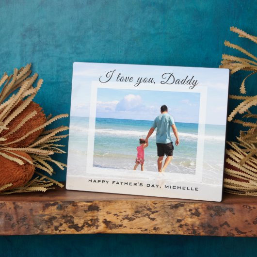 Persoonlijke ik hou van je papa Aangepaste foto Fotoplaat (Zijkant)