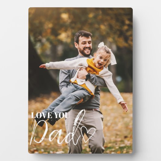 Persoonlijke 'Ik hou van jou papa' foto Fotoplaat (voorkant)