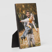 Persoonlijke 'Ik hou van jou papa' foto Fotoplaat (Zijkant)