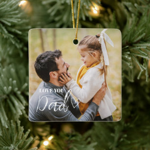 Persoonlijke 'Ik hou van jou papa' foto Keramisch Ornament