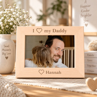 Persoonlijke 'Ik hou van mijn papa' fotolijst Gegraveerde Lijstjes