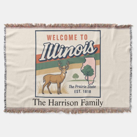 Persoonlijke Illinois Werpdeken Deken (Voorkant)
