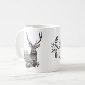 Persoonlijke illustratie Rustic Deer Koffiemok (Voorkant links)