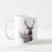 Persoonlijke illustratie Rustic Deer Koffiemok (Links)