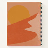 Persoonlijke Illustratie van Abstracte Woestijnber Notitieboek (Achterkant)