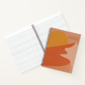 Persoonlijke Illustratie van Abstracte Woestijnber Notitieboek (Binnen)