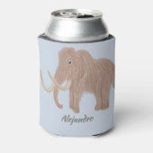 Persoonlijke illustratie van bruine-wolmammoet blikjeskoeler (Blikje Achterkant)