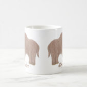 Persoonlijke illustratie van bruine-wolmammoet koffiemok (Center)