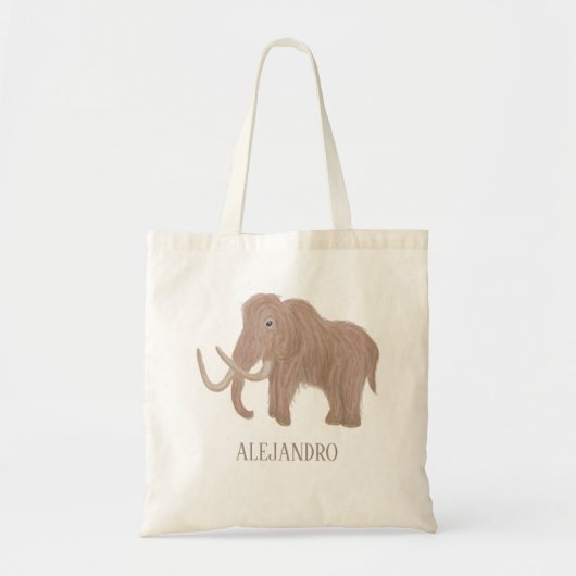 Persoonlijke illustratie van bruine-wolmammoet tote bag (Voorkant)