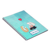 Persoonlijke illustratie van Cute Fox en Rabbit Notitieboek (Rechterzijde)