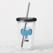 Persoonlijke illustratie van Cute Safari Elephant Acryl Drinkbeker (Achterkant)