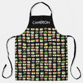 Persoonlijke illustratie van Cute Sushi Kawaii Schort (Voorkant)